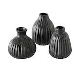 thumbnail of Vase Esko Porzellan matt schwarz H 12 cm  3er Set