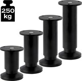 thumbnail of Möbelfüße verstellbar Sofafuß Möbelbeine SCHWARZ MATT Höhe 6 cm 38 mm belastbar bis 250 KG Sofa Bett