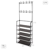 thumbnail of Max Home Cabideiro de pé  60x25x173 cm de plástico com 8 cabides e 5 prateleiras