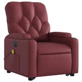 thumbnail of vidaXL Massagesessel mit Aufstehhilfe Elektrisch Weinrot Kunstleder