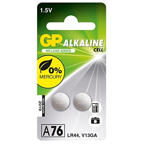Gp pile alcaline-u2 a76f 1,5 v ag13/lr44 lot de 2-sous blister 05076ac