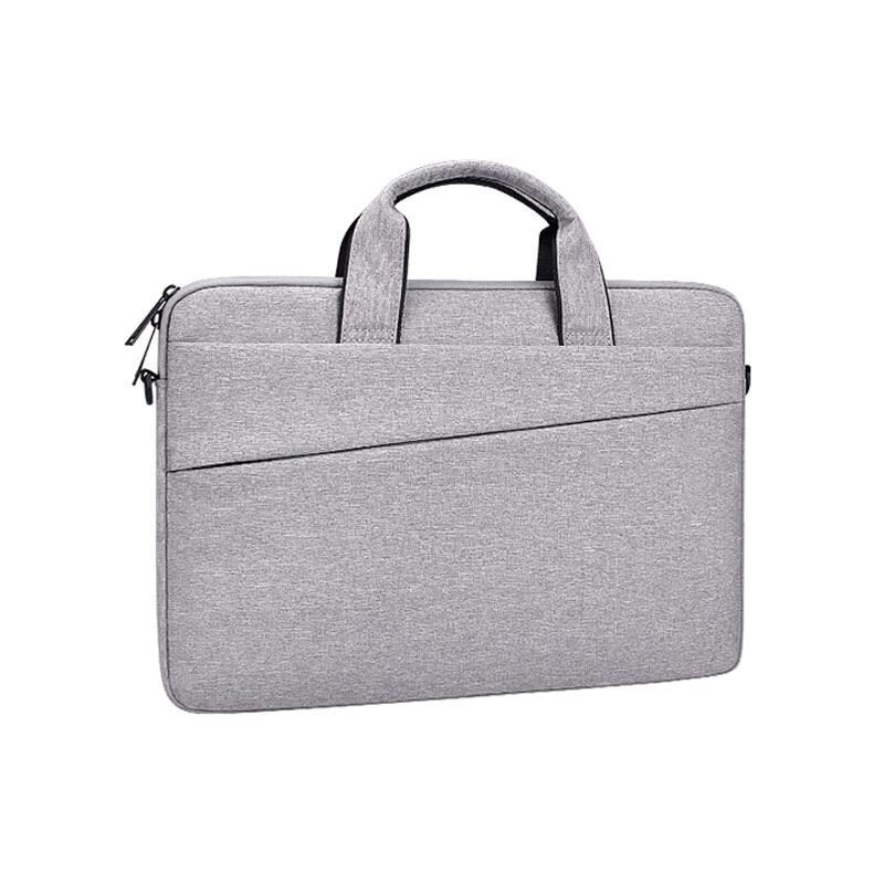 Sacoche Ordinateur Portable 15.6 Pouces Poches Double Côté Poignée Confortable Gris YONIS