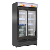 thumbnail of Mobiler Flaschenkühlschrank mit 2 Glas-Schiebetüren Getränkekühlschrank Kühlschrank Gastro 780 L +2/10°C ISO 45 mm