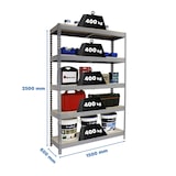 thumbnail of Simon Rack Estanteria Industrial, 2500x1500x600 mm, 400 kg de Punto Flexión, 5 Estantes Madera, Gris/Madera - SimonTaller