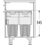 thumbnail of Hailo Wäschesammler 3270851 Laundry Carrier 50 LC Slide SC 66 Liter