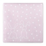 thumbnail of Sovie HOME Serviette Rabbits in Rosa aus Linclass® Airlaid 40 x 40 cm, 12 Stück - Punkte Hasen Ostern