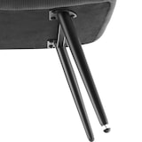 thumbnail of tectake Fauteuil Hygge rembourré, ergonomique, charge maximale 150 kg - Avec tabouret, Velours côtelé large anthracite/noir - 405594