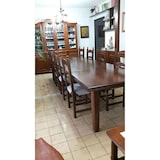 thumbnail of shopinnovativo -Tavolo da pranzo allungabile con 4 allunghe da 45 fino 360 cm in legno massello e mdf con rifinitura in noce 180x100x75 H chiuso
