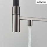 thumbnail of Lana | Rubinetto estraibile grigio nero a 3 vie | Miscelatore cucina per acqua potabile in acciaio inossidabile | Girevole a 360° Filtra 3 connessioni