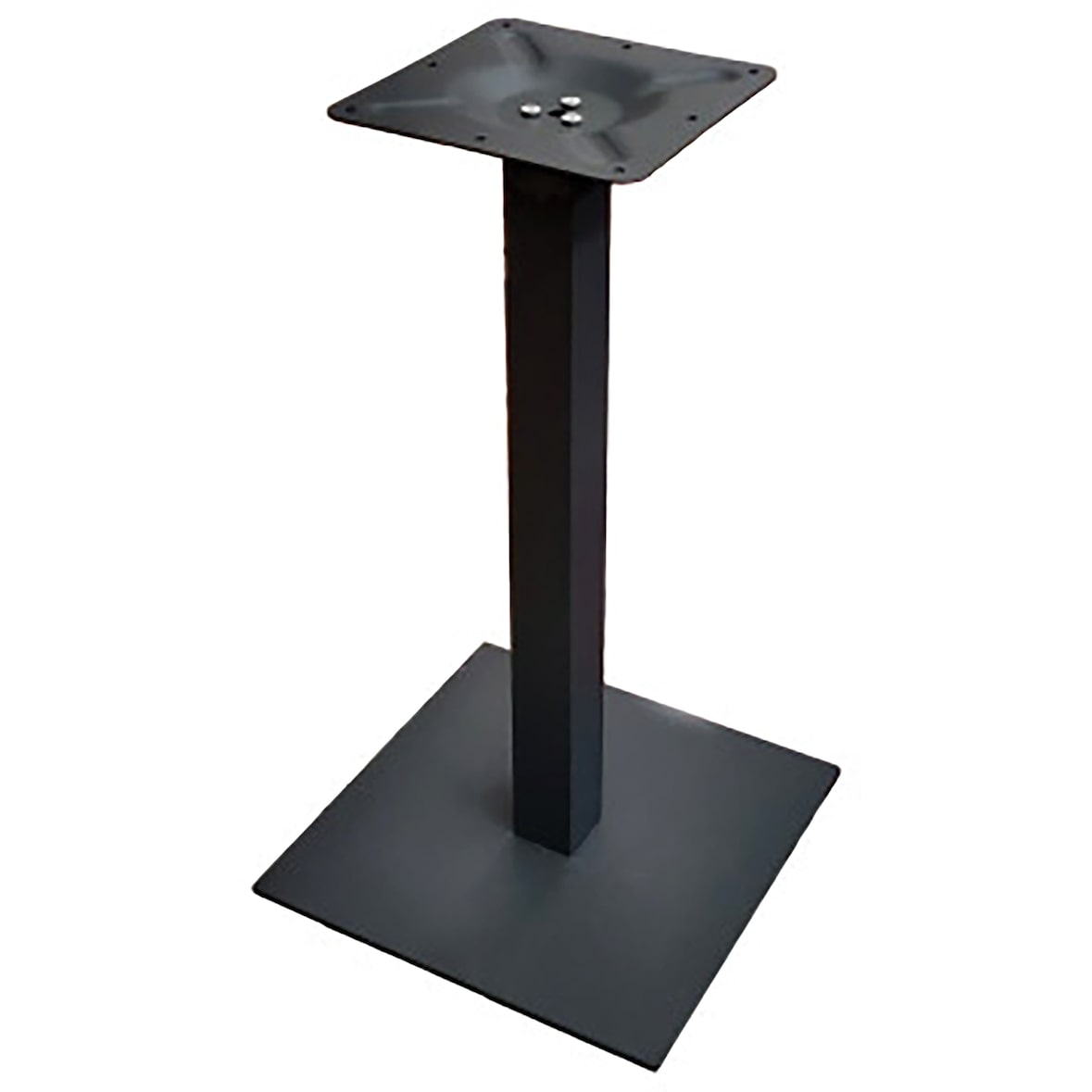 basamento per tavolo in acciaio,misura 39x39x72,colore nero