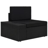 thumbnail of 10-tlg. Garten-Lounge-Set mit Kissen Schwarz Poly Rattan