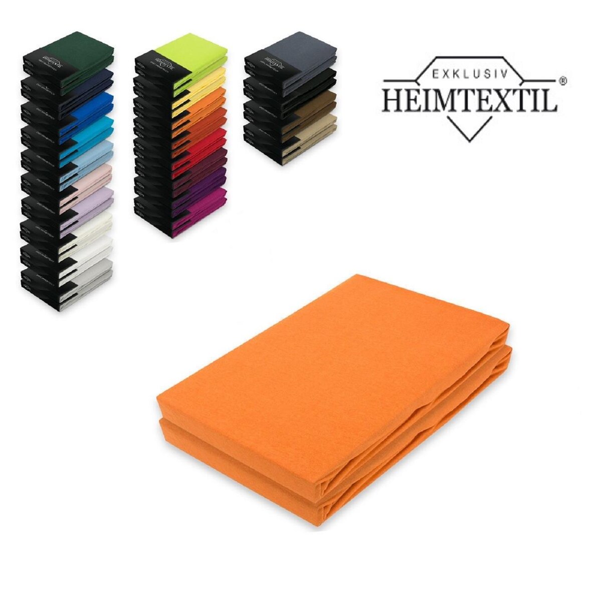 Doppelpack Marke Jersey Spannbettlaken 200 x 220 cm Terrakotta