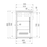 thumbnail of Barkühler Schwarz 3 Türen - 2002 x 513 x 860 mm