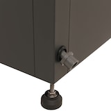 thumbnail of Cama elevada HWC-O85, espaço de arrumação da floreira da cama elevada de metal, metal 47kg 91x161x51cm ~ antracite