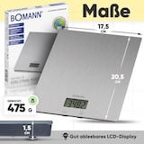 thumbnail of Balance de cuisine en acier inoxydable Bomann KW6086CB-Inox