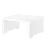 thumbnail of Nachtkästchen niedriger Nachttisch ohne Schublade Kiefer massiv Weiß 90.20-K15W