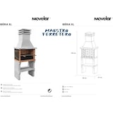 thumbnail of MF - Barbecue Prefabbricato per Legna e Carbone Modello Iberia Plus XL (Grigio, Arancione - 69 x 47 x 190 cm) REF: M00332 – Per uso esterno