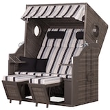 thumbnail of Strandkorb deVries PURE® Wave XL - PE grey - Dessin 435