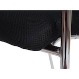 thumbnail of 2er-Set Besucherstuhl Tulsa, Konferenzstuhl stapelbar, Stoff/Textil ~ Sitz schwarz, Rückenfläche schwarz