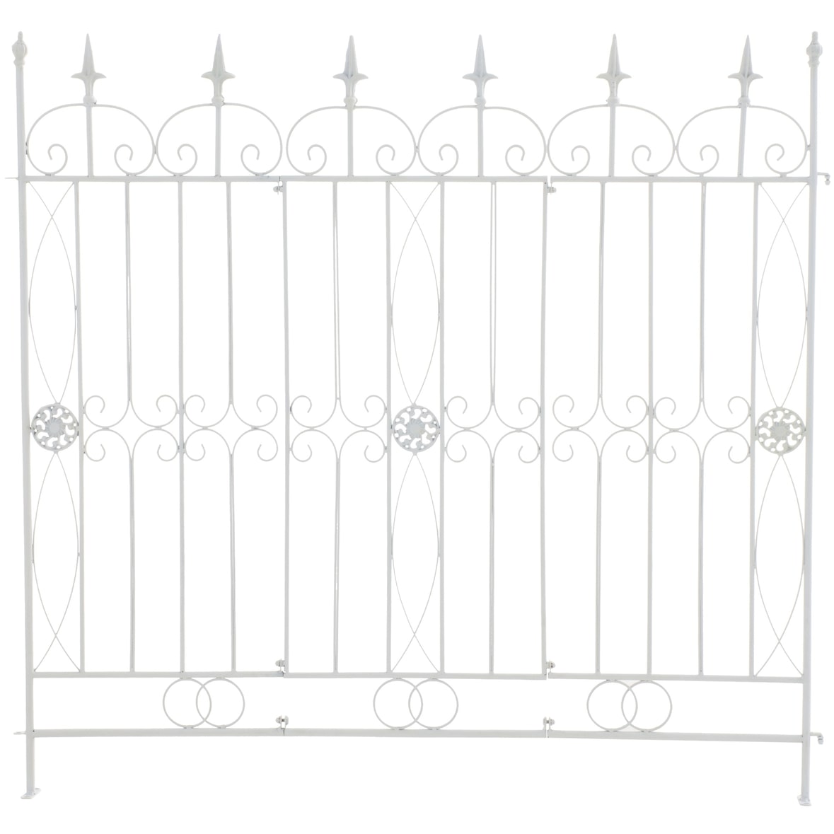 Recinzione da Giardino in Ferro Mangold bianco