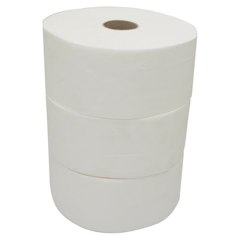 Rollo jumbo de papel higiénico industrial pack de 3 unidades