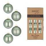 thumbnail of 36 Weihnachtskugeln Glas 4cm matt & glänzend Christbaumkugeln Weihnachtsbaumkugeln Weihnachten Christbaumschmuck Weihnachtsbaumschmuck Salbeigrün