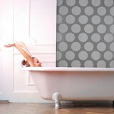 thumbnail of Relaxdays Duschrollo, 140x240 cm, Seilzugrollo für Dusche & Badewanne, Badrollo wasserabweisend, Decke & Fenster, grau
