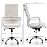 thumbnail of Sillón de Oficina Morgan reclinable Blanco, Piel sintética, Altura Ajustable, Diseño ergonómico
