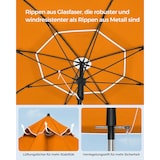 thumbnail of Sonnenschirm 160 cm, Sonnenschutz, UPF 50+, Strandschirm, beidseitig um 30° knickbar, höhenverstellbar, mit Tragetasche,  ohne Ständer, orange