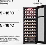 thumbnail of Klarstein Bovella 55 Duo+ Weinkühlschrank | 2-in-1 | 55 Flaschen | 2 Zonen | 9 Regale | Touch Schwarz