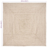 thumbnail of vidaXL Bereichsteppich Braun 240 x 240 cm Jute