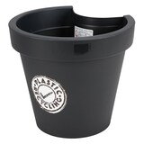 thumbnail of Regenrohr-Pflanztopf schwarz Blumentopf für Fallrohr Pflanzengefäß Gartendeko Schwarz