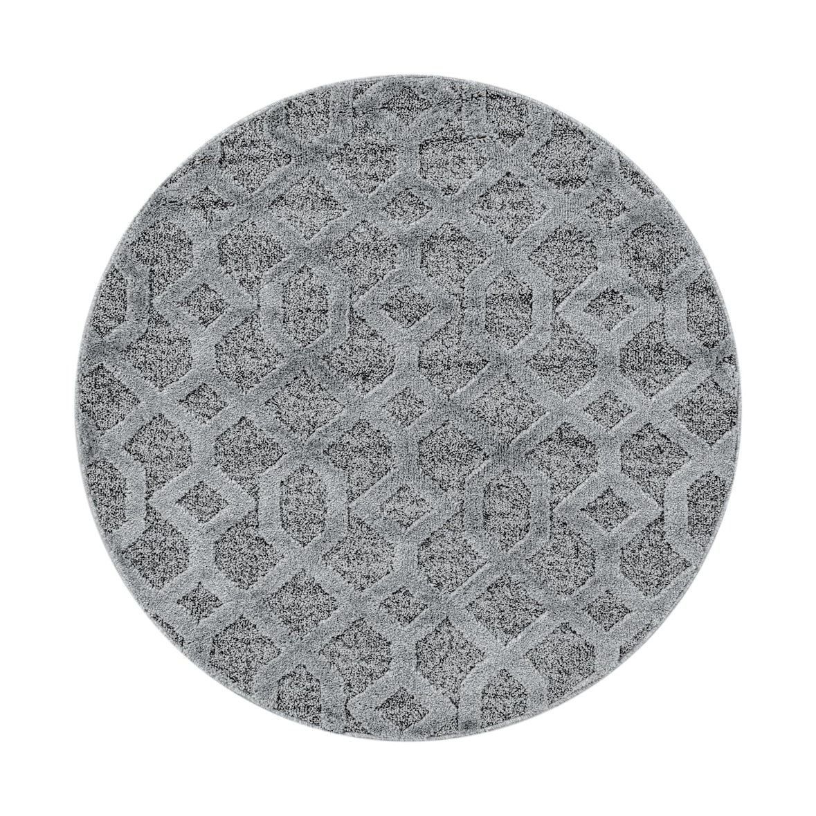 Carpetsale24 Teppich Rund 160 cm Grau, Hochflor Wohnzimmer Teppich, Weich & Flauschig, Skandinavisch Boho Stil, Langflor Shaggy, Skandi Design