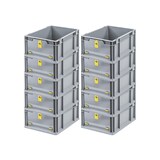 thumbnail of PROREGAL Eurobox NextGen Insight Cover | HxBxT 17x30x40 | 16 Liter | Niedrig/Gelb | Eurobehälter, Transportbox, Transportbehälter, Stapelbehälter