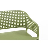 thumbnail of Conjunto lounge de jardín con sofá, 2 sillones apilables y mesa auxiliar de resina trenzada, terraza, piscina, bar, resistente – Sirmione - Verde