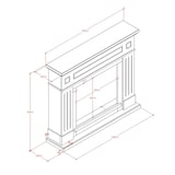 thumbnail of Mpc Camino Pienza Vloerhaard bestaande uit Frame en Elektrische Brander 1500w Zwart