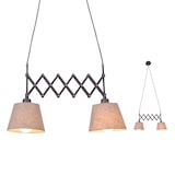 thumbnail of Näve Scherenpendelleuchte "Adrienne" max. b: 35-57cm natur