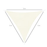 thumbnail of Outsunny Toldo Vela 5x5x5m Triangulo Color Crema Sombrilla Parasol Terraza Jardin Camping