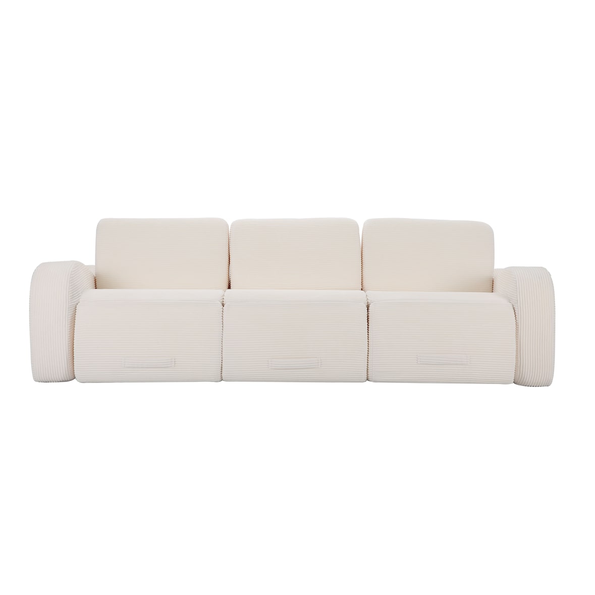 Kombinationssofa Cord Beige, 3-teilig, modular, werkzeugfrei, mit Schlaffunktion