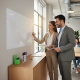 thumbnail of Relaxdays Whiteboard Folie, H x B: 40 x 80 cm, 4 Stifte, 6 Magnete, Stiftebox, Klebeband, magnetisches Memoboard, weiß