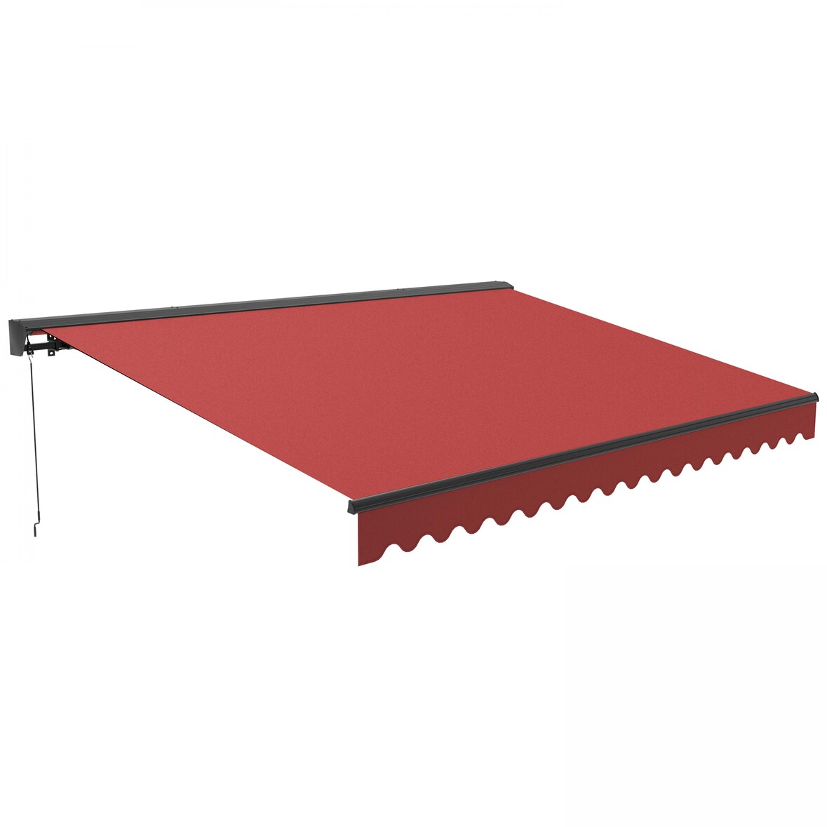 Toldo semi-integral de 3x25m en aluminio rojo