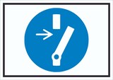 thumbnail of Vor Wartung oder Reparatur freischalten Symbol Schild A1 Rückseite selbstklebend