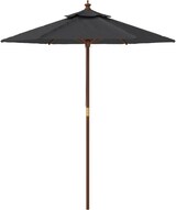 thumbnail of Ombrellone da giardino con palo in legno nero 196x231 cm modello Outdoor Phi Plus