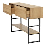 thumbnail of Helloshop26 - Mesa de consola em metal 75 x 120 x 30 cm efeito carvalho preto 03_0008597