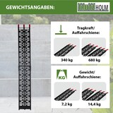 thumbnail of TRUTZHOLM 1 x Auffahrrampe klappbar 228 cm Traglast 340 kg Alu schwarz gelocht Motorradrampe Verladerampe