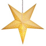 thumbnail of Casaria LED Weihnachtsstern Creme 5 Spitzen Sternmuster Beleuchtet 60 cm Papierstern Weihnachten Weihnachtsdeko Leuchtstern Dekostern Adventsstern