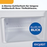 thumbnail of Exquisit Kühl-Gefrierkombination, Kühlschrank mit Gefrierfach, 206 Liter, 4-Sterne-Gefrierfach, 55 cm Breit, Freistehend, KGC5270-45-040E weiss