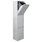 thumbnail of ARREGUI Basic CR302-B Recycling Abfalleimer / Mülleimer aus Stahl mit 3 Inneneimern, 3 Fach Mülltrennsystem, 3 x 17L (51L), hellgrau