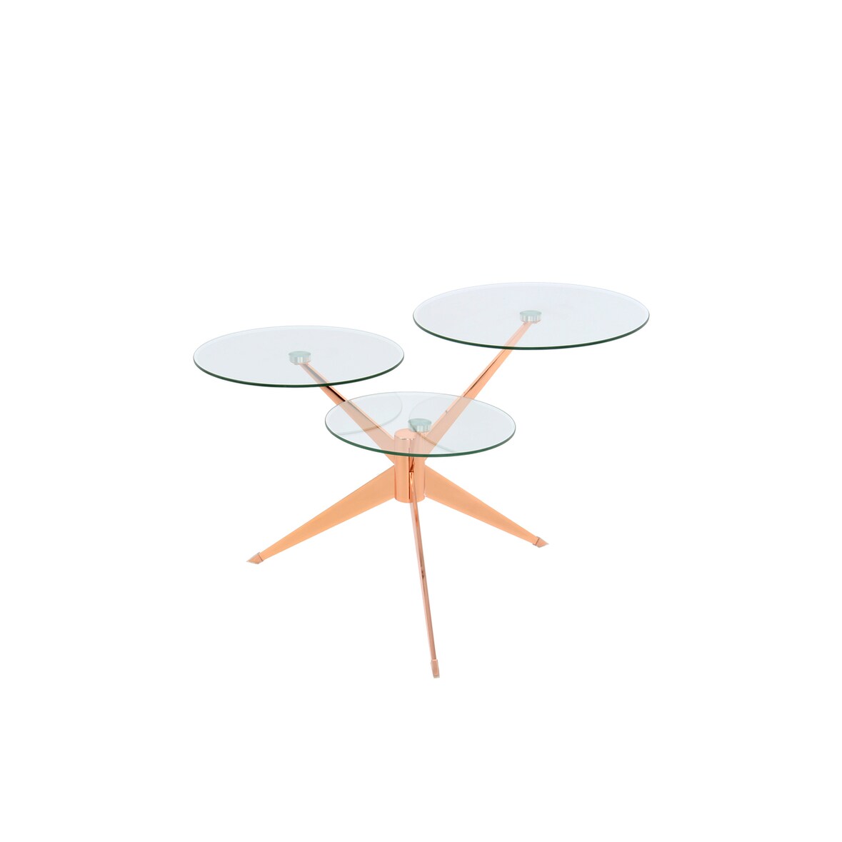 Kayoom Beistelltisch Triplet 110 Rosé , ca. 75cm (L/T) x 75cm (B) x 46cm (H)