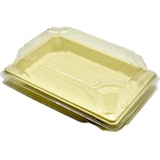 thumbnail of Sushi Box aus Bagasse mit Beschichtung / Size L 185x128x51mm / 600 Stk.